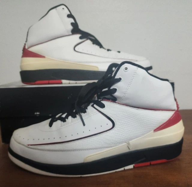 Nike Air Jordan 2 Retro 2004 White Red Black Rare Size 10.5 308308 161 Chicago