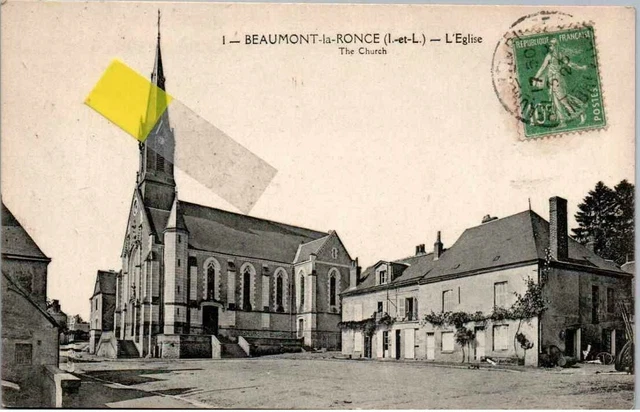 CPA 37360 BEAUMONT LA RONCE the Church (jp1634)