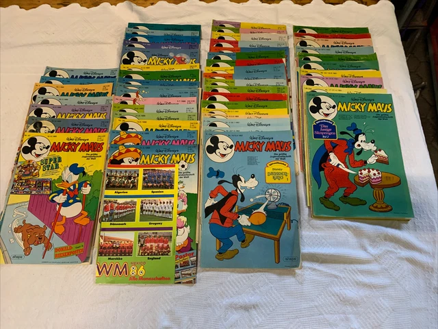 50 Micky Maus Hefte Konvolut aus den Jahren 1980 bis 1990