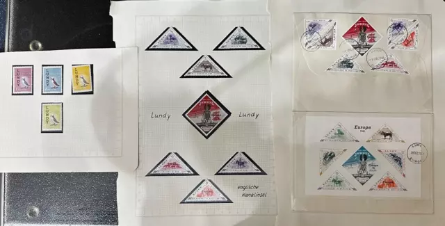 Lundy Island  - Kanalinseln - Konvolut - Ersttagsbrief + Briefmarken postfrisch