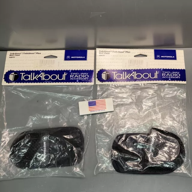 (2) Motorola Two-Way Radio Belt Carry Cases 50979 TalkAbout Plus  NEW OLD STOCK