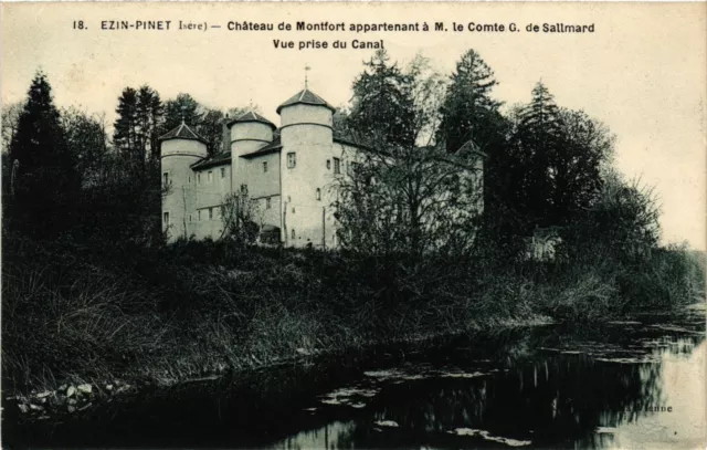 CPA Ezin-Pinet - Chateau de Montfort - Vue prise du Canal FRANCE (962522)