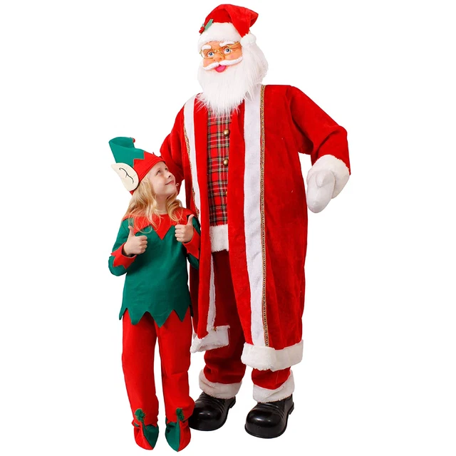 6FT ANIMATED SANTA Claus Prop Life Size Father Christmas Festive