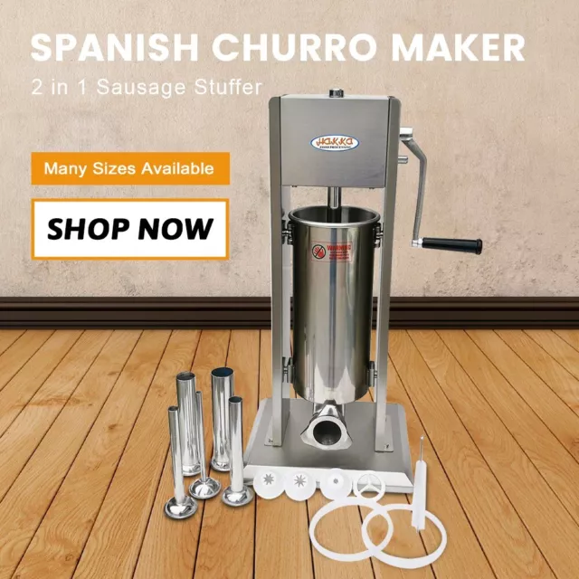 Hakka 3L 7 Lbs Sausage Stuffer Meat Filler Machine with Spanish Churro Maker