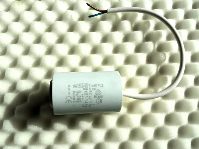 Motorkondensator 25,0 µF 400V – Ducati 4.16.10.26.64 – Selbstheilend, Für Betrieb & Anlauf, 6,3mm Steckanschluss Motorkondensator 25,0 µF 400V – Ducati 4.16.10.26.64 – Selbstheilend, Für Betrieb & Anlauf, 6,3mm Steckanschluss