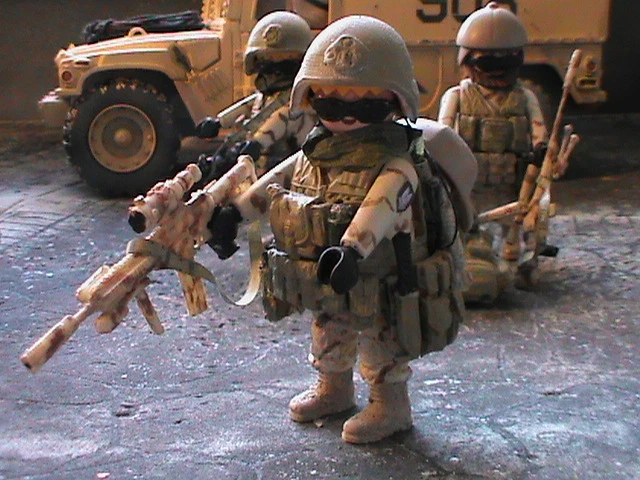 PLAYMOBIL CUSTOM US Navy Seal sert (Irak-2003) Ref-0188 Bis EUR 50,00 - FR