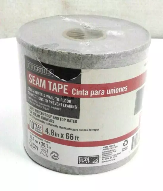 Everbilt 1006 605 421 Waterproof Membrane Seam Tape 4.8" x 66' Underlayment Roll