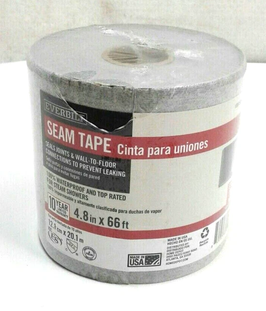 Everbilt 1006 605 421 Waterproof Membrane Seam Tape 4.8" x 66' Underlayment Roll Everbilt 1006 605 421 Waterproof Membrane Seam Tape 4.8" x 66' Underlayment Roll
