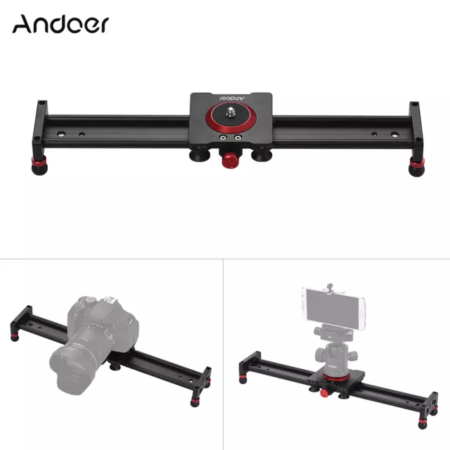 Andoer 40cm/16inch Aluminum Alloy Camera Track Slider Video Stabilizer Rail /