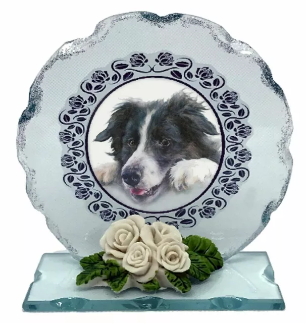 Border Collie Dog Cut Glass Plaque Collectible Ltd Edition by Cellini Plaques 3