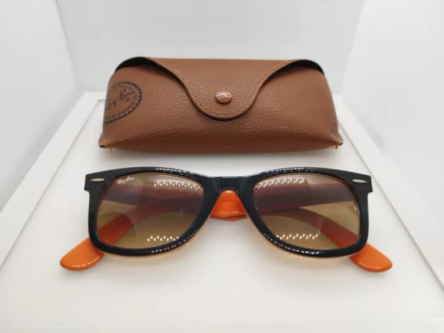 Authentic  Ray-Ban  Sunglasses black Orange RB2140 wayfarer Brown Gradient Lens