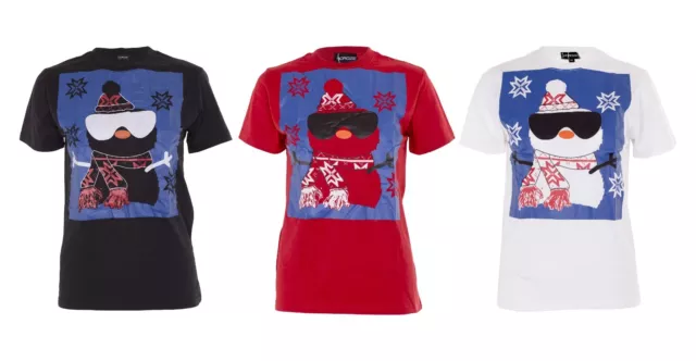 T-shirt Natale bambini ragazzi ragazze cotone novità pupazzo di neve renne magliette festive