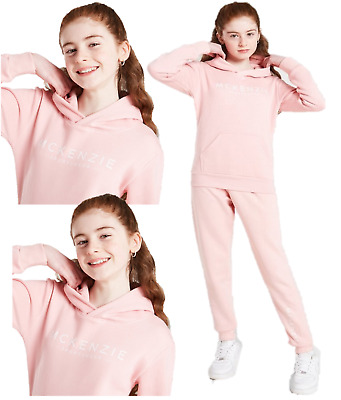 Mckenzie Essential Kids Full Girls Pink Tracksuit Set Hoodie & Joggers Outfit