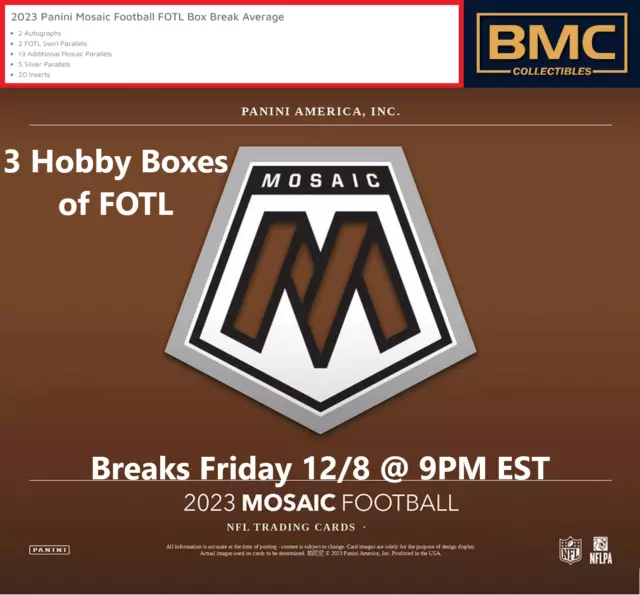PITTSBURGH STEELERS 2023 FOTL Mosaic Football 3x Hobby Box Break 1/4