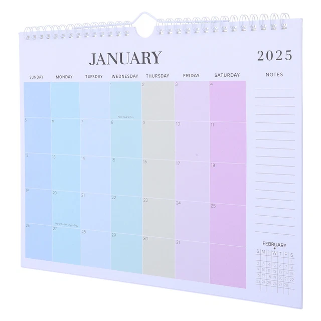 WALL CALENDAR 2025 Jan 2025 Dec 2025 12 Months Hanging Monthly Calendar Large £12.68 PicClick UK