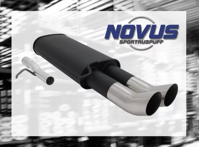 NOVUS Sportauspuff Gruppe N ESD 2x 76mm Renn-Look für VW Passat 3B / 3BG