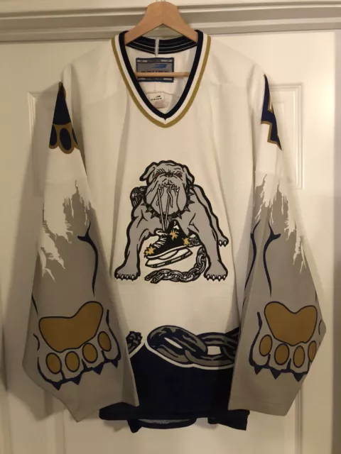 Rare Reebok ECHL Long Beach Ice Dogs 3rd Hockey Jersey Size XXL All Sewn  Patches