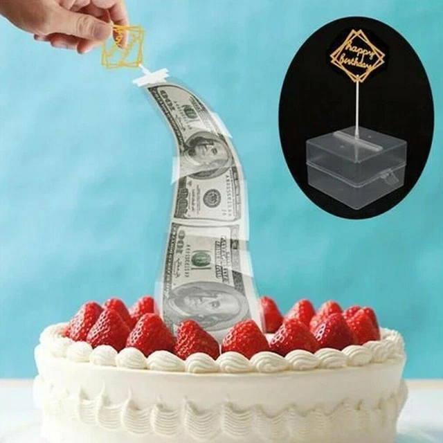 CAKE ATM HAPPY Birthday Money Dispenser Box Cake Pull Kit Sale Set SALE