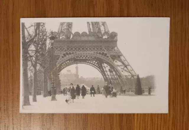 Eiffel Tower / Palais du Trocadero, Paris vintage RP Photo postcard | Interwar