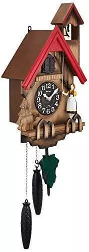 Rhythm Clock Reloj de pared analógico cuco tirolés R 4MJ732RH06 madera NUEVO