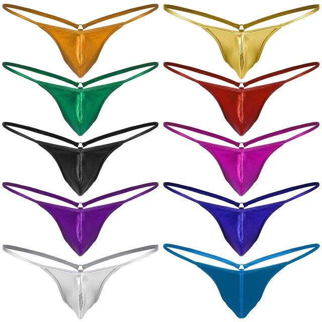 Men’s Jacquard Bikini See-Through Pouch T-Back Jockstrap Thong Underwear – 85% Nylon 15% Spandex – New With Tags