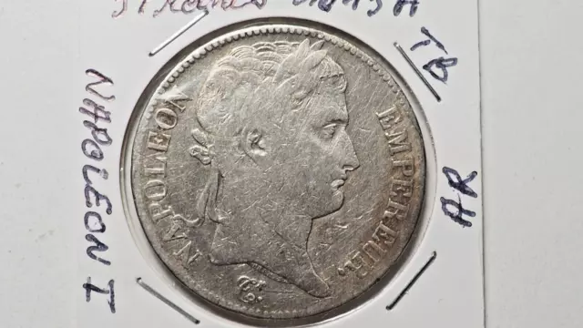 France .5 francs 1815 A .Napoléon Ier .TB