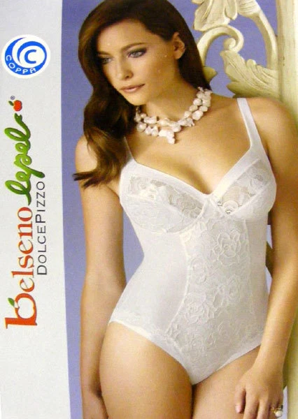 Body New Belseno 254 Per Donna – Bianco, Coppa C, Taglia 4, Lavaggio A Mano