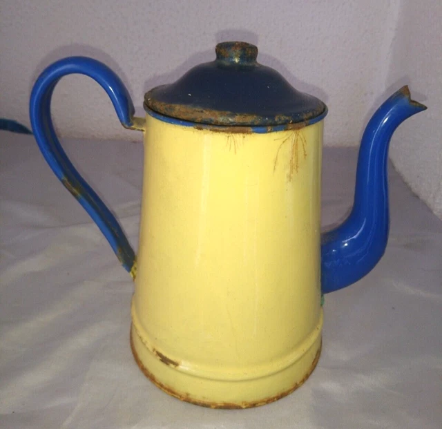 Lot De 4 Plats Ronds Anciens En Tôle émaillée - Vert, Jaune, Blanc - Vintage Années 40
