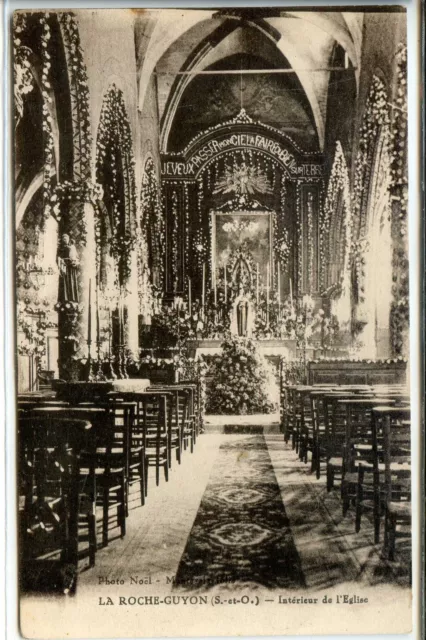 CP 95 Val-d'Oise - La Roche-Guyon - Intérieur de l'Eglise