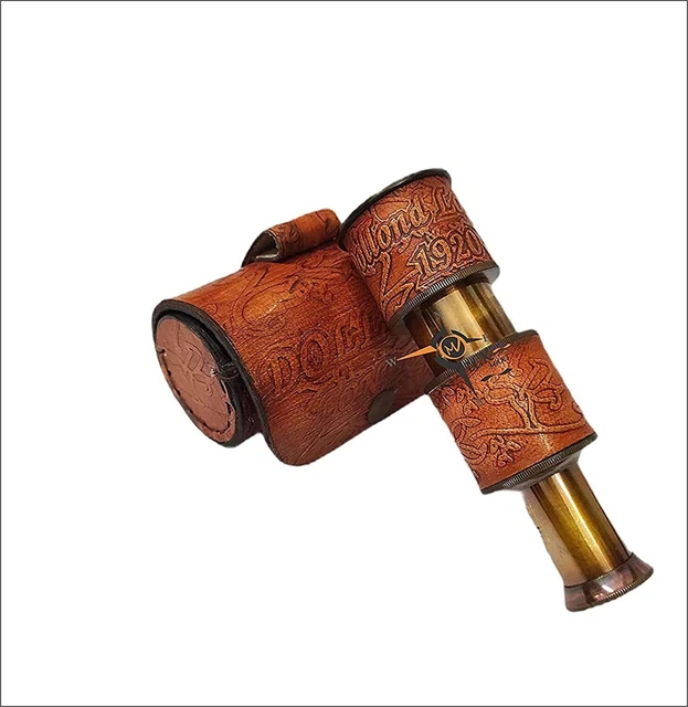 Antique Brass Telescope with Leather Case | 1 Year Telescope Warranty