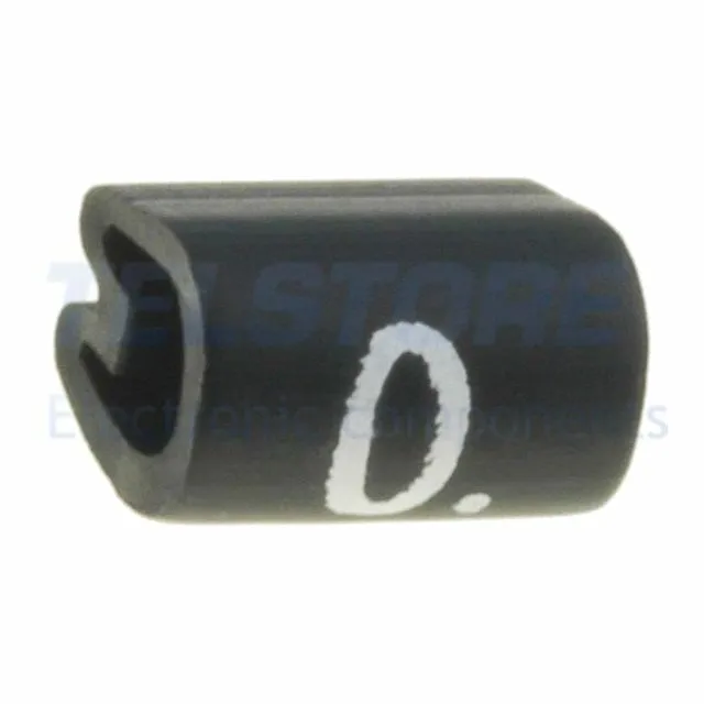 500pcs 06221000 Segna cavi per cavi e fili Simbolo dell'etichetta 0 PVC nero  .