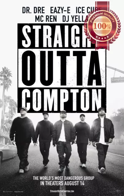 Straight Outta Compton Dr Dre Ice Cube Music Movie Print Premium Poster