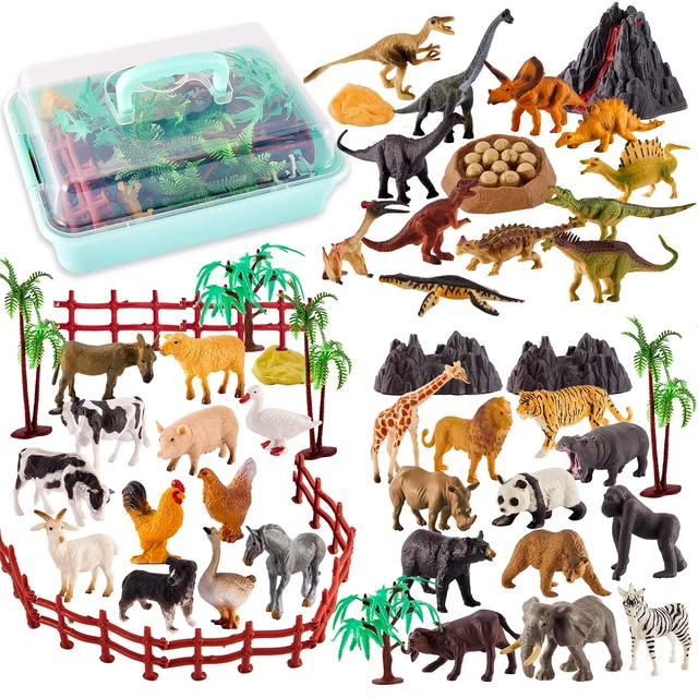 100 Figurines Animaux Forêt Miniatures - Décoration Jardin, DIY - Coccinelles, Canards, Champignons - Résine