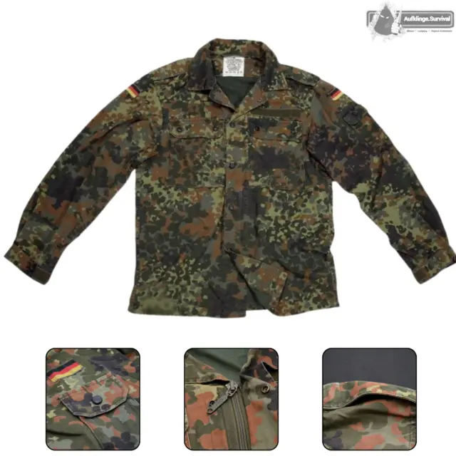 Original Bundeswehr Feldbluse Flecktarn BW Jacke Bluse Feldjacke Langarm Hemd