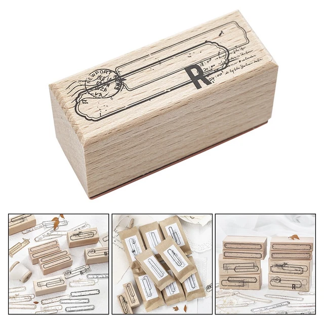 Mini Timbre Horloge Vintage - Tampon Bois Caoutchouc Pour Scrapbooking - DIY