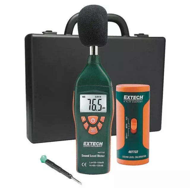 EXTECH 407732-KIT Digital Sound Level Meter Kit New