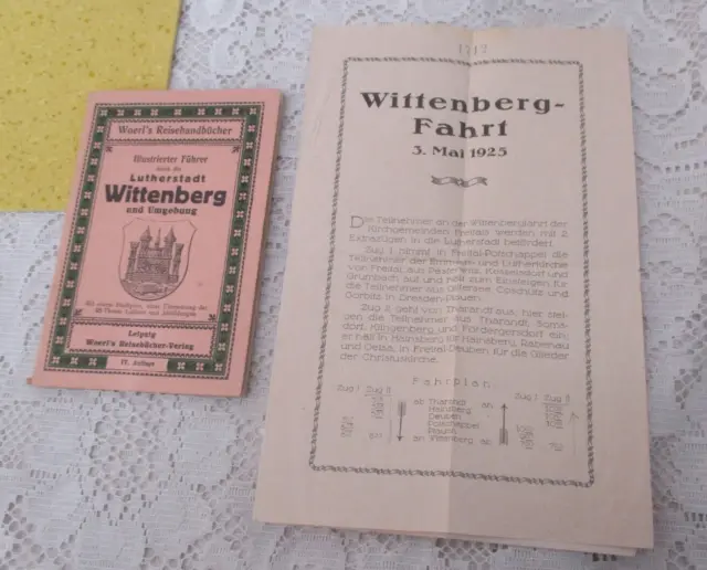 1925 WITTENBERG-FAHRT 3.Mai 1925 Nr. 1712 u. illustriertem Führer u. Stadt-PLAN