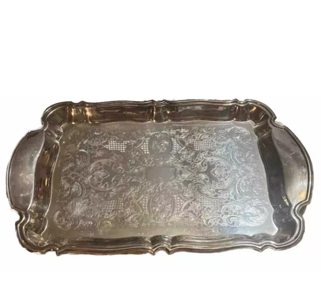 Vintage Oneida silver plated rectangular serving tray