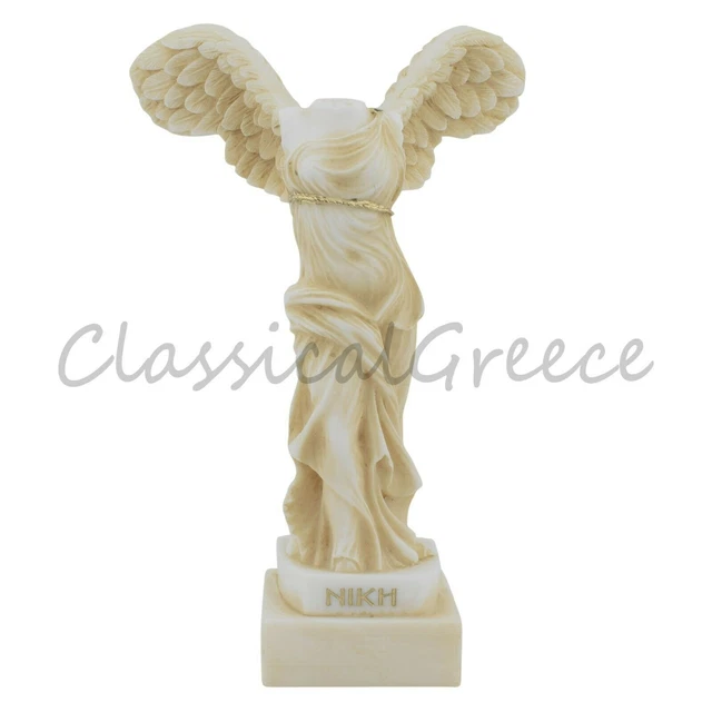 Estatua Nike de Samotracia Alabastro 6.3" - 16cm Mármol Fundido Victoria Alada