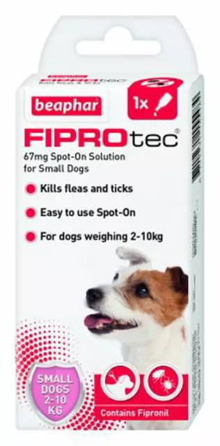 Beaphar Fiprotec Dog Flea & Tick Spot-On Treatment (Removal & Prevention)