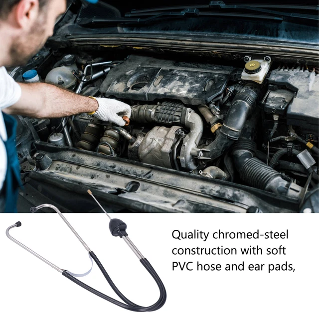 Mechanics Cylinder Sonarscope Steel & PVC Hose Auto Engine Diagnostic Tool