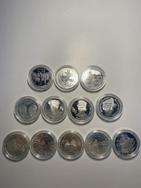 Lot De Pièces En Argent 900/1000 Rare De La Monnaie De Paris