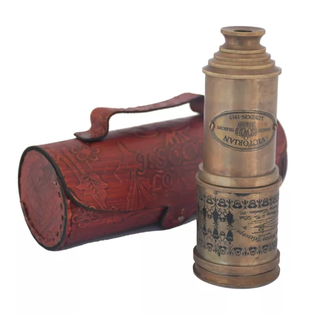 Telescope 18" Maritime Nautical Brass Spyglass Gift Victorian Marine Old Antique
