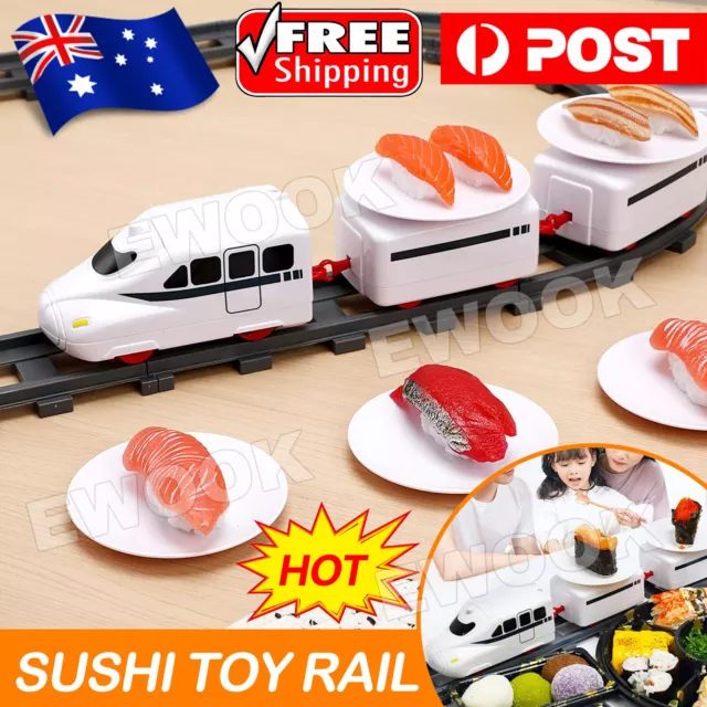 Conveyor Belt Rotating Electric Revolving Sushi Toy Rail Train Set Sushi Track T