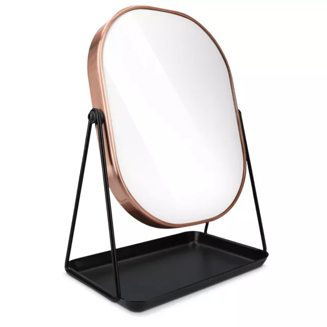 Espejo de maquillaje para mesa espejo vintage para tocador con base para joyas