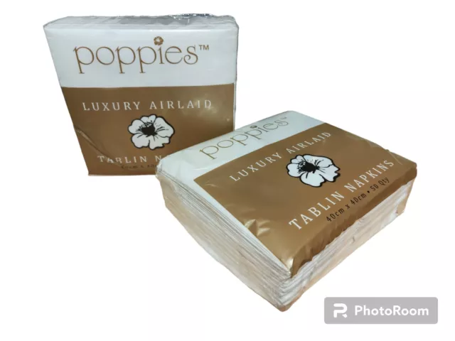 2 x Tablin Napkins Luksury Airlaid 40cm X 40cm - 50 Qty