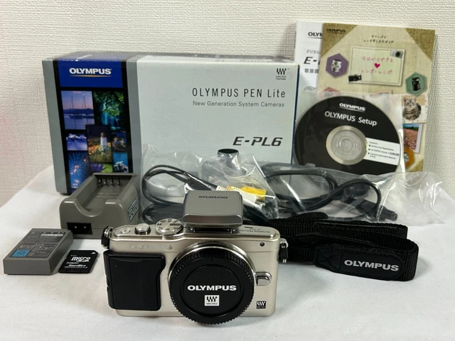 OLYMPUS PEN LITE E-PL6 cuerpo plateado en caja 770 obturador