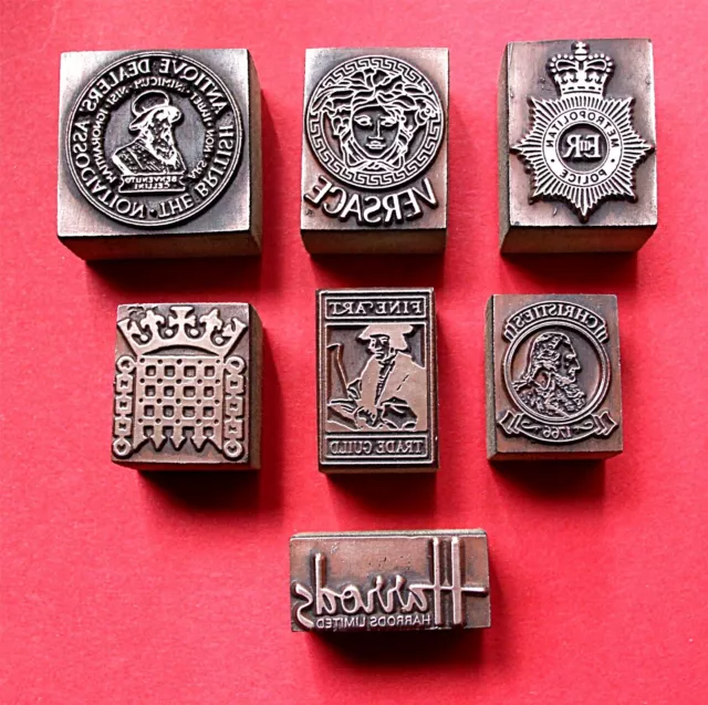 COLLECTION OF "VARIOUS BADGES" Printing Blocks. (SOLD AS ONE LOT)