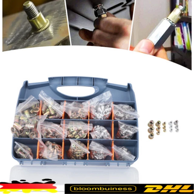 900 pz dadi rivetto cieco acciaio LU+ACCIAIO dadi rivetto assortimento M3-M10