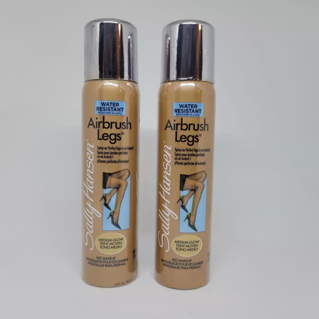 Dos botellas de maquillaje para piernas aerógrafo Sally Hansen 75 ml